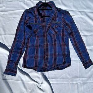 G by Guess, Men’s Plaid Button Down, Size Extra Large XL